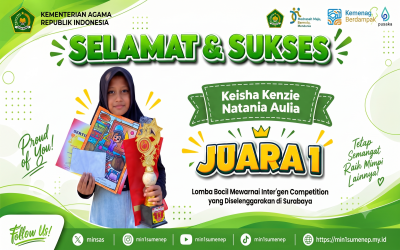 Keisha Kenzie Natania Aulia Sabet Juara 1 Lomba Mewarnai Inter'gen Competition di Surabaya