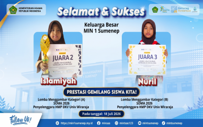 Islamiyah dan Andin Harumkan Nama MIN 1 Sumenep di Lomba Menggambar SOMA 2026 Universitas Wiraraja